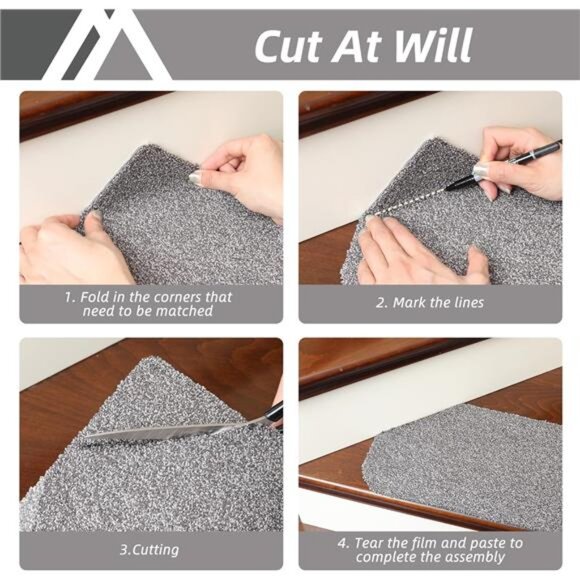 Stair Treads Non-Slip 15pcs Carpet Mat 28inX9in Indoor Stair Runners for Wooden - Picture 3 of 7